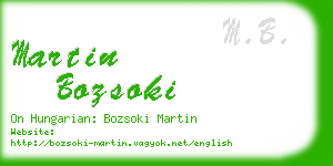 martin bozsoki business card